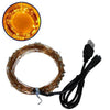 Διακοσμητική Γιρλάντα 10 Μέτρων 100 LED USB 5 Volt 6 Watt με Χάλκινο Συρμάτινο Καλώδιο Θερμό Λευκό 1600k  80813