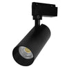Μονοφασικό Bridgelux COB LED Μάυρο Φωτιστικό Σποτ Ράγας 20W 230V 2500lm 30° Φυσικό Λευκό 4500k  93103