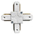 Μονοφασικός Connector 2 Καλωδίων Συνδεσμολογίας Cross (+) για Λευκή Ράγα Οροφής  93028