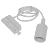 Διφασικός Connector 3 Καλωδίων με 1 Μέτρο Υφασμάτινο Καλώδιο και Ντουί E27 για Λευκή Ράγα Οροφής  93128