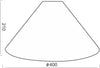 ΓΥΑΛΙ ΜΠΕΖ ΚΑΜΠΑΝΑ Φ40 x H21cm E27