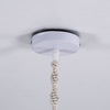 GloboStar® ALGERIA 36202 Boho - Μακραμέ - Macrame Κρεμαστό Φωτιστικό Οροφής Μονόφωτο 1 x E27 Πλεκτό Χειροποίητο Μπεζ Υφασμάτινο με Σχοινί Φ40 x Υ50cm