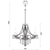 ΚΡΕΜΑΣ Φ/Σ 3ΧΕ14 ΔΙΑΦΑΝΟ ΚΡΥΣΤΑΛΛΟ+ΧΡΩΜΙΟ ΜΕΤΑΛΛΟ Φ48ΧΗ160CM