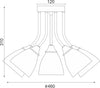 ΟΡΟΦΗΣ ΧΡΩΜΙΟ ΜΕ ΓΥΑΛΙ Φ50CM 5XE14