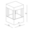 ΑΠΛΙΚΑ 4 ΔΕΣΜΕΣ 1Χ6W ΘΕΡΜΟ IP54 108X108X160 MM