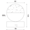 ΕΠΙΤΟΙΧΟ LED Φ/Σ 1Χ4W 3000K ΜΕΤΑΛΛ  ΧΡΩΜΙΟ+ΑΚΡΥΛΙΚΟ Φ8ΧΗ10CM
