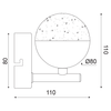 ΕΠΙΤΟΙΧΟ LED Φ/Σ 1Χ4W 3000K ΜΕΤΑΛ ΧΡΩΜΙΟ+ΑΚΡΥΛΙΚ 11X8X10CM
