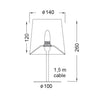 ΠΟΡΤΑΤΙΦ ΥΦΑΣΜΑ ΓΚΡΙ ΜΕ ΒΑΣΗ ΝΙΚΕΛ 1X40W E14 H28CM