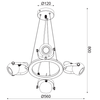 ΚΡΕΜΑΣΤΟ Φ/Σ 4ΧGU10 ΜΕΤΑΛΛΙΚΟ ΜΑΥΡΟ Φ56ΧΗ80CM