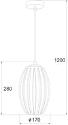 ΚΡΕΜΑΣΤΟ ΑΚΡΥΛΙΚΟ ΔΙΑΦΑΝΟ 1Χ40W Ε27 17x H28cm