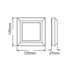 ΑΠΛΙΚ ΕΠΙΤΟΙΧ PC 230V IP65 3W 3000K 45X3014LED EPISTAR 200LM