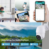 3mp  WIFI  AI Έξυπνη Κάμερα Ασφαλείας 360° 4X Zoom auto tracking ptz-Σειρήνα Συναγερμού  ICSEE IP66