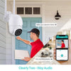 3mp  WIFI  AI Έξυπνη Κάμερα Ασφαλείας 360° 4X Zoom auto tracking ptz-Σειρήνα Συναγερμού  ICSEE IP66