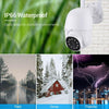 3mp  WIFI  AI Έξυπνη Κάμερα Ασφαλείας 360° 4X Zoom auto tracking ptz-Σειρήνα Συναγερμού  ICSEE IP66