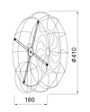 ΑΠΛΙΚΑ 5ΧΕ27 ΜΕΤΑΛΛΙΚΗ ΜΑΥΡΗ Φ41χH41cm