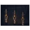 ΚΡΕΜΑΣΤΟ LED 3X3W 3000K ΓΥΑΛ+ΧΡΩΜ ΜΕΤΑΛ+ΚΡΥΣΤΑΛ  65Χ7ΧΗ100CM
