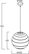 ΚΡΕΜΑΣΤΟ ΜΟΝΟΦΩΤΟ ΡΙΓΕ ΟΠΑΛ 1x13w E27 Φ40 Η110CM