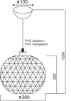 ΚΡΕΜΑΣΤΟ 1X60W Ε27 ΝΙΚΕΛ ΜΑΤ Φ30