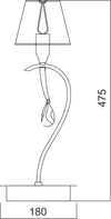 ΠΟΡΤΑΤΙΦ ΚΑΠΕΛΑΚΙ ΜΑΥΡΟ 18Χ15cm 40W E14