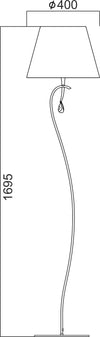 ΔΑΠΕΔΟΥ ΚΑΠΕΛΑΚΙ ΜΑΥΡΟ Φ40cm 1.73m 60W E27