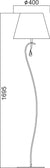 ΔΑΠΕΔΟΥ ΚΑΠΕΛΑΚΙ ΜΑΥΡΟ Φ40cm 1.73m 60W E27