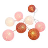 “WOVEN BALL FAIRY LIGHTS” POZ &amp; ΑΣΠΡΗ ΜΠΑΛΑ 20 LED ΛΑΜΠΑΚ ΣΕΙΡΑ ΜΠΑΤΑΡ(2xΑΑ) ΘΕΡΜΟ ΛΕΥΚΟ IP20