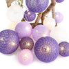 “WOVEN BALL FAIRY LIGHTS” ΜΩΒ - ΑΣΠΡH ΜΠΑΛΑ 20 LED ΛΑΜΠΑΚ ΣΕΙΡΑ ΜΠΑΤΑΡ(3xΑΑ) ΘΕΡΜΟ ΛΕΥΚΟ IP20 285+30