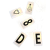 “LETTERS LAMP STRING LIGHTS” ΓΡΑΜΜΑΤΑ 10 LED ΛΑΜΠΑΚ ΣΕΙΡΑ ΜΠΑΤΑΡ(2xΑΑ) ΘΕΡΜΟ ΛΕΥΚΟ IP20 135+30cm ΔΙΑ