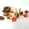 “CHRISTMAS GARLAND STRING LIGHTS” ΣΤΕΦΑΝΙ-KOKKINO  ΑΣΤΕΡΙ 20 LED ΛΑΜΠΑΚ ΣΕΙΡΑ ΜΠΑΤΑΡ(2xΑΑ) ΘΕΡΜΟ