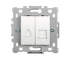 ΠΡΙΖΑ RJ11+RJ45 ΛΕΥΚΗ EL0646 SPLENDOR