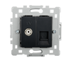 ΠΡΙΖΑ TV(ΘΗΛΥΚΗ)+RJ45 ΜΑΥΡΗ EL1645 SPLENDOR