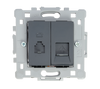 ΠΡΙΖΑ RJ11+RJ45 ΜΑΥΡΗ EL1646 SPLENDOR