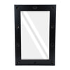 GloboStar® MAKEUP MIRROR-60x90-5 Μοντέρνος Καθρέπτης Μακιγιάζ με Πλαίσιο Φυσικού Ξύλου με Διακόπτη On/Off 10 x E27 AC220-240V - Μ60 x Π7 x Υ90cm - Μαύρος Έβενος