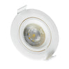 GloboStar® DE VALERA 60183 Χωνευτό LED Κινούμενο Spot Downlight 5W 485lm 60° AC 220-240V IP44 Φ9cm x Υ4cm - Στρόγγυλο - Λευκό - Φυσικό Λευκό 4500K - Bridgelux Chip - TÜV Certified Driver - 5 Χρόνια Εγγύηση