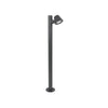 GloboStar® GARDENIA 60507 Φωτιστικό Κήπου - Κολωνάκι Αρχιτεκτονικού Φωτισμού Εξωτερικού Χώρου LED 7W 700lm 60° AC220-240V Αδιάβροχο IP65 - Σώμα Αλουμινίου & Tempered Glass - Μ12 x Π18 x Υ90cm - Θερμό Λευκό 2700K - Γκρι Ανθρακί - Bridgelux Chip - 5 Year...