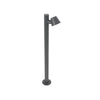 GloboStar® GARDENIA 60507 Φωτιστικό Κήπου - Κολωνάκι Αρχιτεκτονικού Φωτισμού Εξωτερικού Χώρου LED 7W 700lm 60° AC220-240V Αδιάβροχο IP65 - Σώμα Αλουμινίου & Tempered Glass - Μ12 x Π18 x Υ90cm - Θερμό Λευκό 2700K - Γκρι Ανθρακί - Bridgelux Chip - 5 Year...
