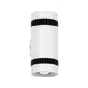 GloboStar® CANNONAL 60575 Φωτιστικό Τοίχου - Απλίκα Αρχιτεκτονικού Φωτισμού Εσωτερικού Χώρου Up & Down LED 10W 1150lm 30° AC 220-240V IP20 Μ5 x Π6.5 x Υ11cm - Θερμό Λευκό 2700K - Λευκό με Μαύρο - Bridgelux Chip - 3 Χρόνια Εγγύηση