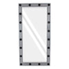 GloboStar® MAKEUP MIRROR-160x80-6 Μοντέρνος Καθρέπτης Μακιγιάζ με Πλαίσιο Φυσικού Ξύλου με Διακόπτη On/Off 20 x E27 AC220-240V - Μ80 x Π7 x Υ160cm - Γκρι Ανθρακί