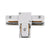 GloboStar® 2L-EUROTRACK 60908 Αντάπτορας Τ(Ταφ) - Μονοφασικός 2 Καλωδίων για όλες τις Ράγες EUROTRACK AC 220-240V IP20 Μ10.7 x Π7 x Υ1.5cm - EUROTRACK® System 1L+1N - Θερμοπλαστικό - Λευκό - 5 Χρόνια Εγγύηση