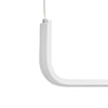 GloboStar® LINARIA 60922 Κρεμαστό Φωτιστικό Οροφής Design LED CCT 36W 4150lm 200° AC 220-240V - Εναλλαγή Φωτισμού μέσω Τηλεχειριστηρίου All In One Ψυχρό 6000k+Φυσικό 4500k+Θερμό 2700k Dimmable Μ120 x Π2 x Υ10cm - Λευκό - 3 Years Warranty