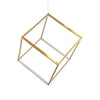 GloboStar® KIBOO 60930 Κρεμαστό Φωτιστικό Οροφής Design LED CCT 36W 4150lm 360° AC 220-240V - Εναλλαγή Φωτισμού μέσω Τηλεχειριστηρίου All In One Ψυχρό 6000k+Φυσικό 4500k+Θερμό 2700k Dimmable Μ40 x Π40 x Υ40cm - Χρυσό Πλατίνα - 3 Years Warranty