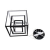 GloboStar® KIBOO-TRIO 60931 Κρεμαστό Φωτιστικό Οροφής Design LED CCT 90W 10350lm 360° AC 220-240V - Εναλλαγή Φωτισμού μέσω Τηλεχειριστηρίου All In One Ψυχρό 6000k+Φυσικό 4500k+Θερμό 2700k Dimmable Μ60 x Π60 x Υ80cm - Μαύρο - 3 Years Warranty