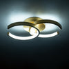 GloboStar® EVA 61069 Φωτιστικό Οροφής Design LED CCT 16W 1920lm 300° AC 220-240V - Εναλλαγή Φωτισμού μέσω Διακόπτη On/Off All In One Ψυχρό 6000k+Φυσικό 4500k+Θερμό 2700k Μ36 x Π20.5 x Υ7cm - Χρυσό Βούρτσας
