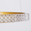 GloboStar® DIAMOND TETRA 61149 Κρεμαστό Φωτιστικό Δαχτυλίδι-Κύκλος LED CCT 150W 18379lm 360° AC 220-240V - Εναλλαγή Φωτισμού μέσω Τηλεχειριστηρίου All In One Ψυχρό 6000k+Φυσικό 4500k+Θερμό 2700k Dimmable Φ25+40+60+80cm - Χρυσό Βούρτσας - 3 Years Warranty