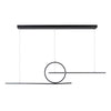 GloboStar® TEREZA 61288 Κρεμαστό Φωτιστικό Οροφής Design LED CCT 67W 7504lm 300° AC 220-240V - Εναλλαγή Φωτισμού μέσω Τηλεχειριστηρίου All In One Ψυχρό 6000k+Φυσικό 4500k+Θερμό 2700K Dimmable Μ110 x Π4.5 x Υ34cm - Μαύρο - 3 Χρόνια Εγγύηση