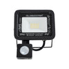 GloboStar® AURORA 61437 Επαγγελματικός Προβολέας LED 20W 2500lm 120° AC 220-240V με Ενσωματωμένο Ρυθμιζόμενο Αισθητήρα Κίνησης PIR - Αδιάβροχος IP67 - Μ12 x Π5 x Υ14.5cm - Μαύρο - Ψυχρό Λευκό 6000K - LUMILEDS Chips - TÜV Rheinland Certified - 3 Years W...