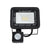 GloboStar® AURORA 61437 Επαγγελματικός Προβολέας LED 20W 2500lm 120° AC 220-240V με Ενσωματωμένο Ρυθμιζόμενο Αισθητήρα Κίνησης PIR - Αδιάβροχος IP67 - Μ12 x Π5 x Υ14.5cm - Μαύρο - Ψυχρό Λευκό 6000K - LUMILEDS Chips - TÜV Rheinland Certified - 3 Years W...
