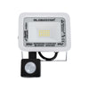 GloboStar® AURORA 61438 Επαγγελματικός Προβολέας LED 20W 2500lm 120° AC 220-240V με Ενσωματωμένο Ρυθμιζόμενο Αισθητήρα Κίνησης PIR - Αδιάβροχος IP67 - Μ12 x Π5 x Υ14.5cm - Λευκό - Ψυχρό Λευκό 6000K - LUMILEDS Chips - TÜV Rheinland Certified - 3 Years W...
