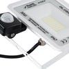 GloboStar® AURORA 61440 Επαγγελματικός Προβολέας LED 30W 3750lm 120° AC 220-240V με Ενσωματωμένο Ρυθμιζόμενο Αισθητήρα Κίνησης PIR - Αδιάβροχος IP67 - Μ16 x Π5 x Υ17.5cm - Λευκό - Ψυχρό Λευκό 6000K - LUMILEDS Chips - TÜV Rheinland Certified - 3 Years W...
