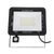 GloboStar® AURORA 61443 Επαγγελματικός Προβολέας LED 100W 12500lm 120° AC 220-240V με Ενσωματωμένο Ρυθμιζόμενο Αισθητήρα Κίνησης PIR - Αδιάβροχος IP67 - Μ25 x Π6.5 x Υ27.5cm - Μαύρο - Ψυχρό Λευκό 6000K - LUMILEDS Chips - TÜV Rheinland Certified - 3 Yea...